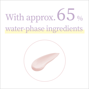 With approx. 65% water-phase ingredients