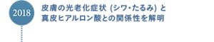 2018年皮膚の光老化症状 (シワ・たるみ) と真皮ヒアルロン酸との関係性を解明