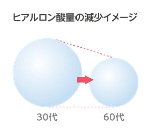 ヒアルロン酸量の減少イメージ