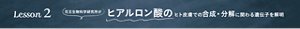 Lesson 2 花王生物科学研究所がヒアルロン酸のヒト皮膚での合成・分解に関わる遺伝子を解明