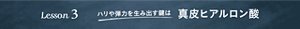 Lesson 3 ハリや弾力を生み出す鍵は真皮ヒアルロン酸