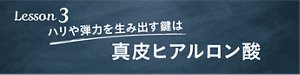 Lesson 3 ハリや弾力を生み出す鍵は真皮ヒアルロン酸