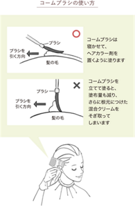 コームブラシの使い方