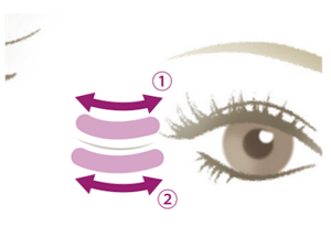 指でなじませる