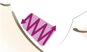 指でなじませる