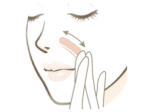 指でなじませる