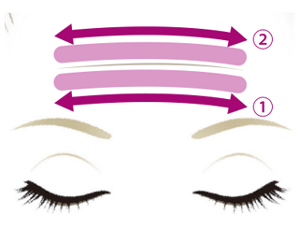 指でなじませる