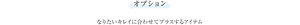 オプション なりたいキレイに合わせてプラスするアイテム