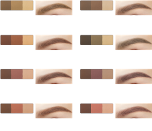 EX-4ライトブラウン系 EX-5ブラウン系 EX-6レッドブラウン系 EX-7オリーブグレー系 EX-8ブラウンピンク系 EX-9パープルブラウン系 EX-10オレンジブラウン系 EX-11ピンクアプリコット系 仕上がりイメージ