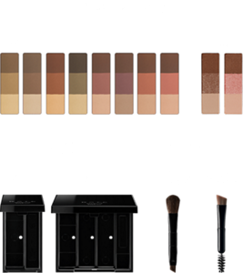 一部店舗限定 選べるレフィル全10種 既存色 ラメ入り 選べるケース全2種 単色用 多色用 選べるブラシ全2種 ノーズシャドウブラシつき スクリューブラシつき