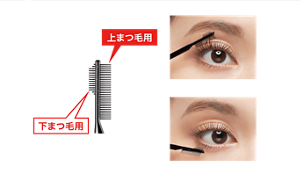 上まつ毛用 下まつ毛用 上まつ毛使用イメージ 下まつ毛使用イメージ