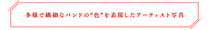 多様で繊細なバンドの“色”を表現したアーティスト写真