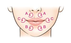 ilustrating step 3 application of Total Lip Treatment