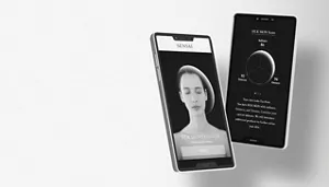 Digitale Beratungstools auf mobilen Bildschirmen sichtbar.