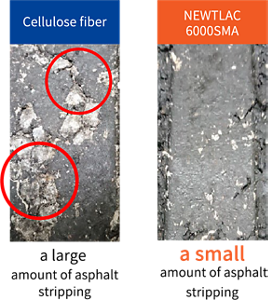 Specimen after test (wheel track expansion)