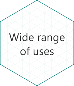 Wide range of uses
