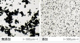 二重乳化エマルションタイプのマーガリン(光学顕微鏡写真例)