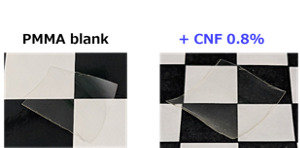 CNF添加による透明性の外観比較画像