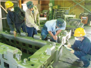 現場テストに立ち会う花王クエーカー社員