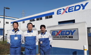 株式会社メイチュウ、取締役副社長古田祐行氏(中)、取締役工場長の大島茂彦氏(右)、技術部次長の福井利晃氏(左)