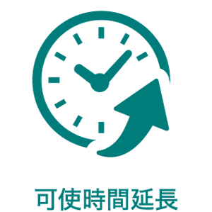 可使時間延長を示すアイコン