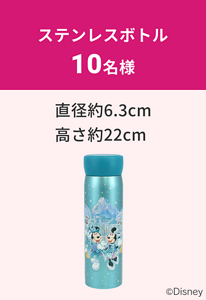 ステンレスボトル 10名様 直径約6.3cm 高さ約22cm ©Disney