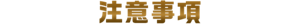 注意事項