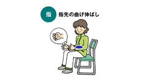 指:指先の曲げ伸ばしのイメージ