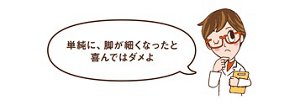 単純に、脚が細くなったと喜んではダメよ