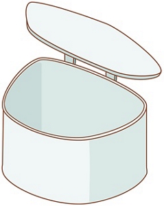 図:入れ歯用保管ケースのイラスト