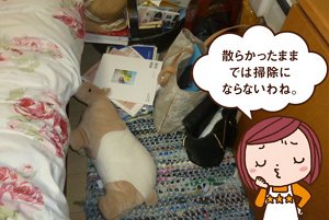 三ツ星主婦みっちゃんからのコメント「散らかったままでは、掃除にならないわね。」