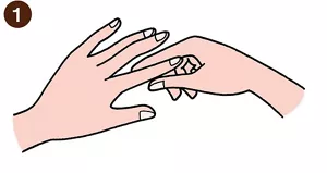 イラスト:指のマッサージ