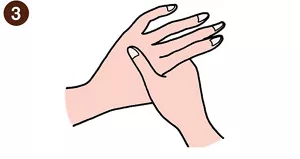 イラスト:甲全体のマッサージ