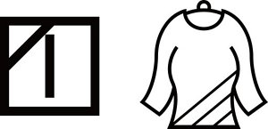 図:洗濯表示のうち、陰干しマークの例