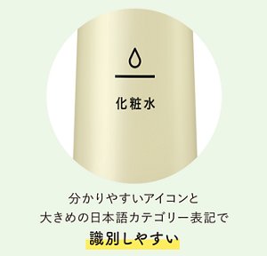 分かりやすいアイコンと大きめの日本語表記で識別しやすい