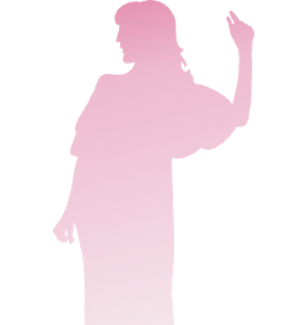 はたらく女性のシルエットイメージ