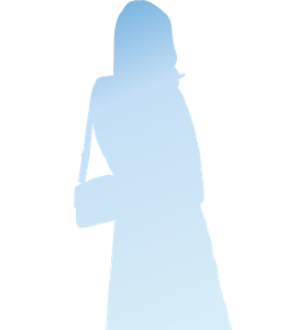 はたらく女性のシルエットイメージ