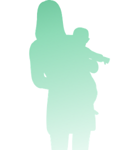 はたらく女性のシルエットイメージ