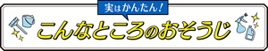 実はかんたん!こんなところのおそうじ