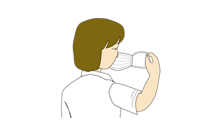 1マスクを外すイラスト