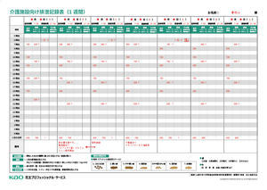 介護施設向け排泄記録表の記入例4