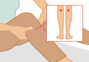 委中の位置を示したイラスト