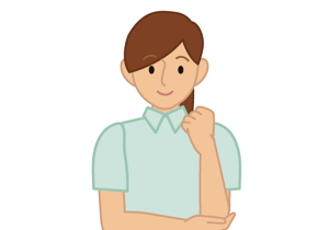 右手で左肘を触るイラスト