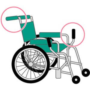 車椅子のレバーのイラスト