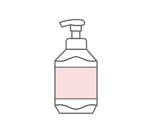 手指洗浄剤のボトルのイラスト