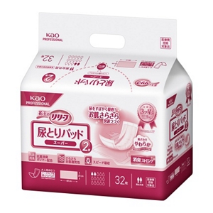 25331246_4901301328489_リリーフ 尿とりパッド スーパー 2番 32枚 病院施設用_GG01