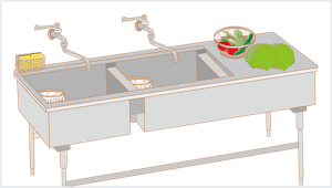 整理整頓されたシンク周りイラスト