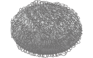 金属たわしのイラスト。