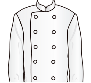 厨房用のユニフォームのイラスト。