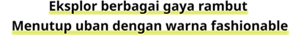 Eksplor berbagai gaya rambut Menutup uban dengan warna fashionable